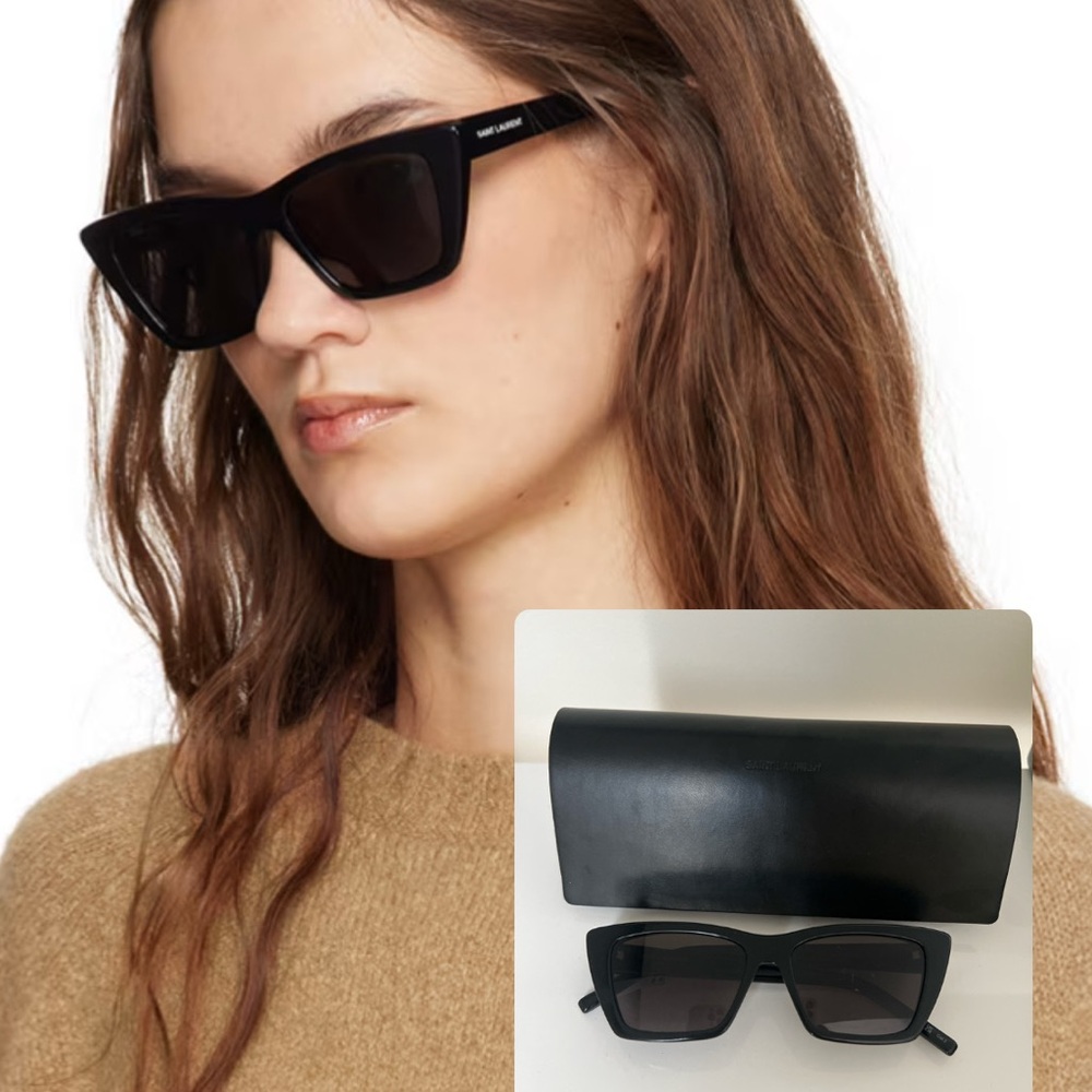 Saint Laurent Sleek Black Sunglasses with Case